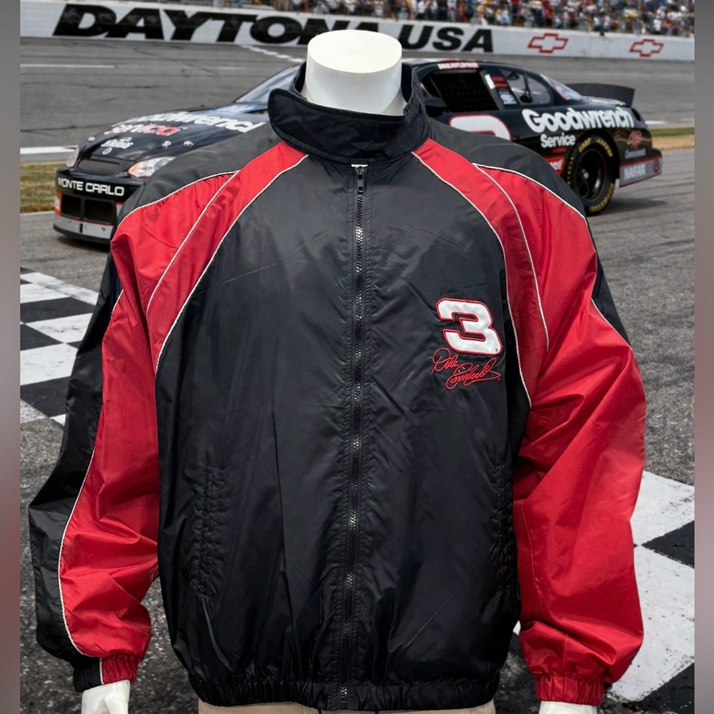 NWOT Vintage 90s Winner’s Circle Dale Earnhardt 3 Embroidered Windbreaker Jacket
